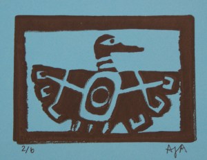 Abbie AnghelescuLinoblock print