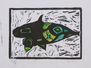 Savara SantoLinoblock print