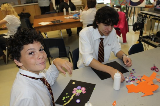 Corbin Painter and Mark Bento sharing some laughs, and some buttons